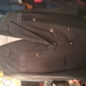 Gray Military Field Jacket with Sturdy Fabric